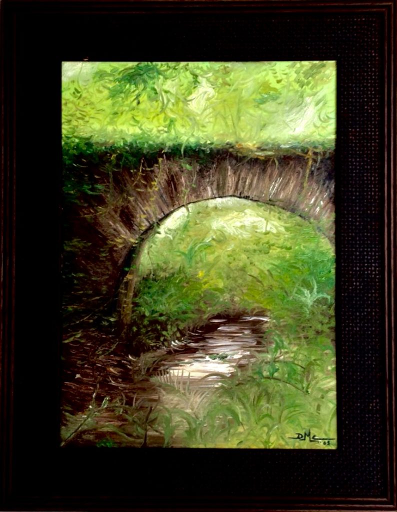 Pintura de David Marcelo de un puente