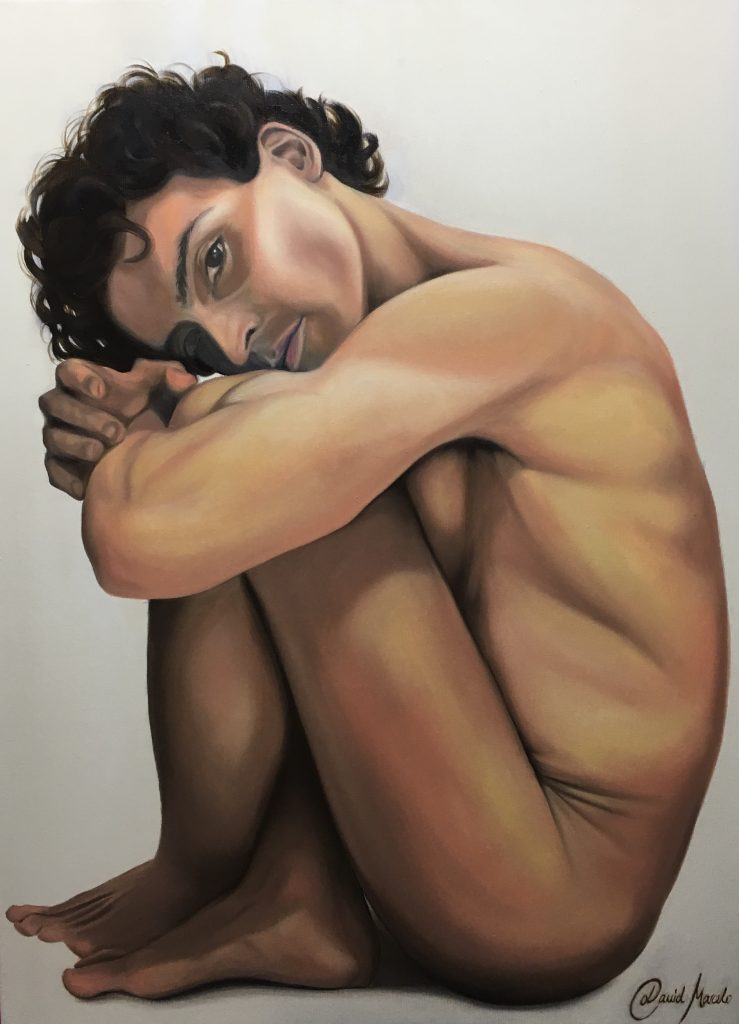 Pintura de La Jaula Abierta 2.0. Autorretrato de David Marcelo